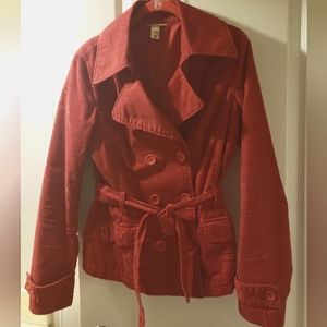 L.O.G.G. (H&M) Women's Red Corduroy Jacket size 8